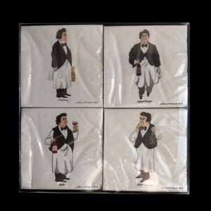 Guy Buffet's Wine Guys Beverage Napkin Gift Box Set NIB